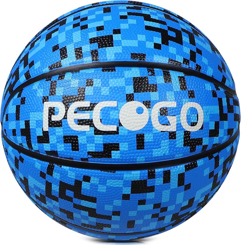 PECOGO Official Rubber Basketball Outdoor Indoor Mens Basketball Ball Size 3/4/5/6/7 for Kids Youth Teen Boys and Girls Gift Ideas(Without Pump) - Image 2